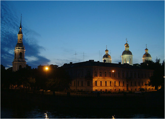 Kolomna district at night