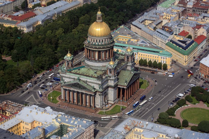 St Petersburg helicopter tour - St Isaaks Cathedral